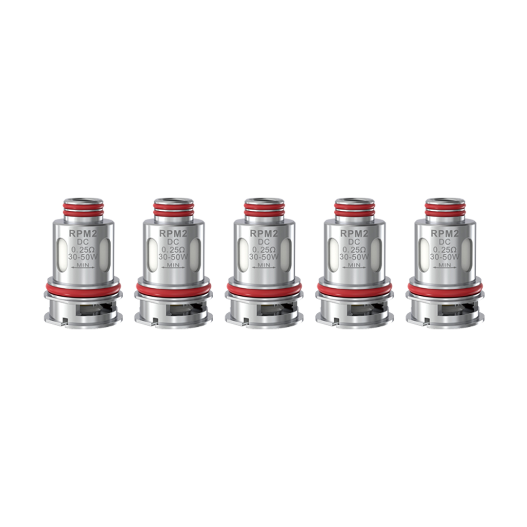 SMOK RPM 2 replacement vape coils and packaging on a white background