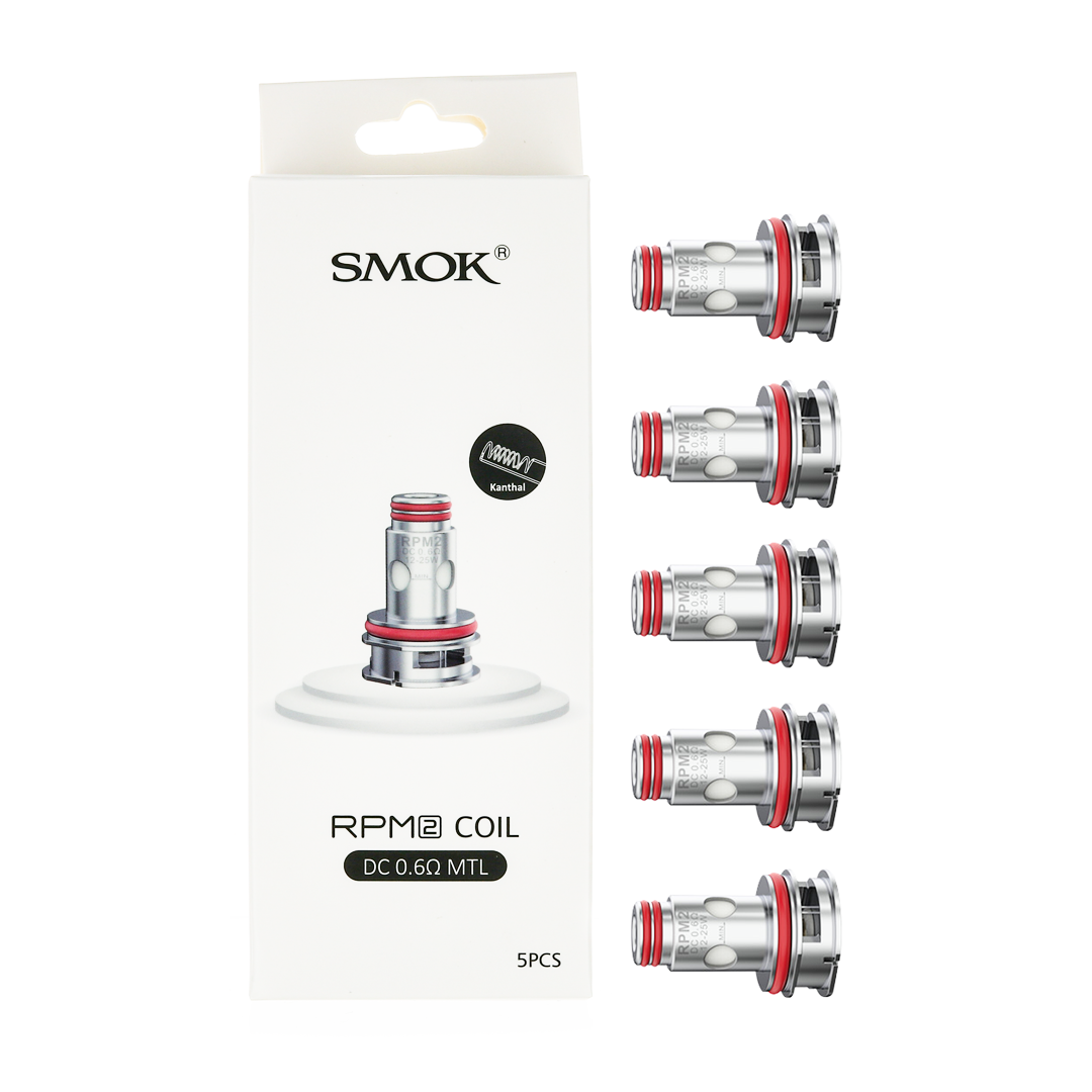 SMOK RPM 2 replacement vape coils and packaging on a white background