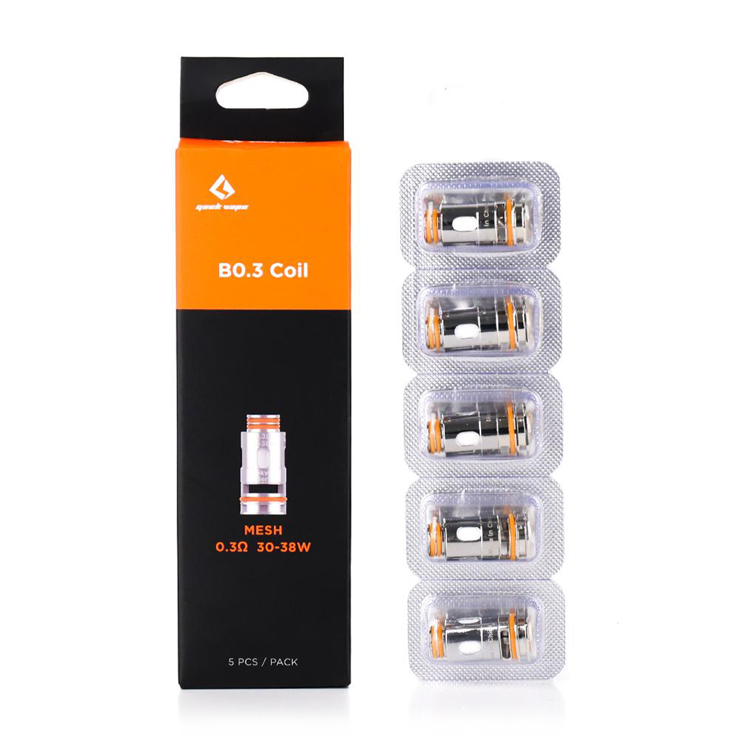 GeekVape B Series Coils 5-Pack vape replacement coils on a white background
