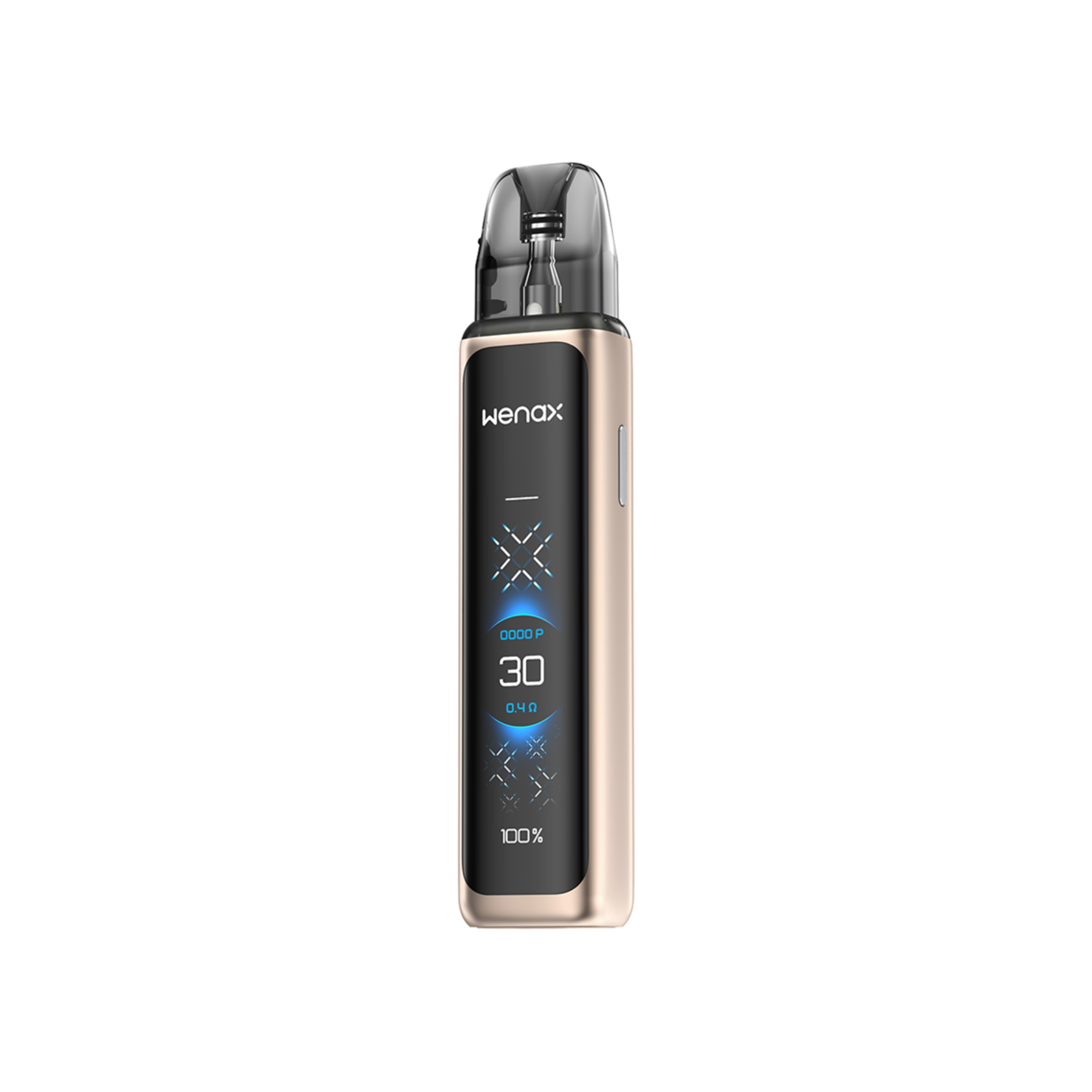 Vaping device with 'Heno' branding on a white background
