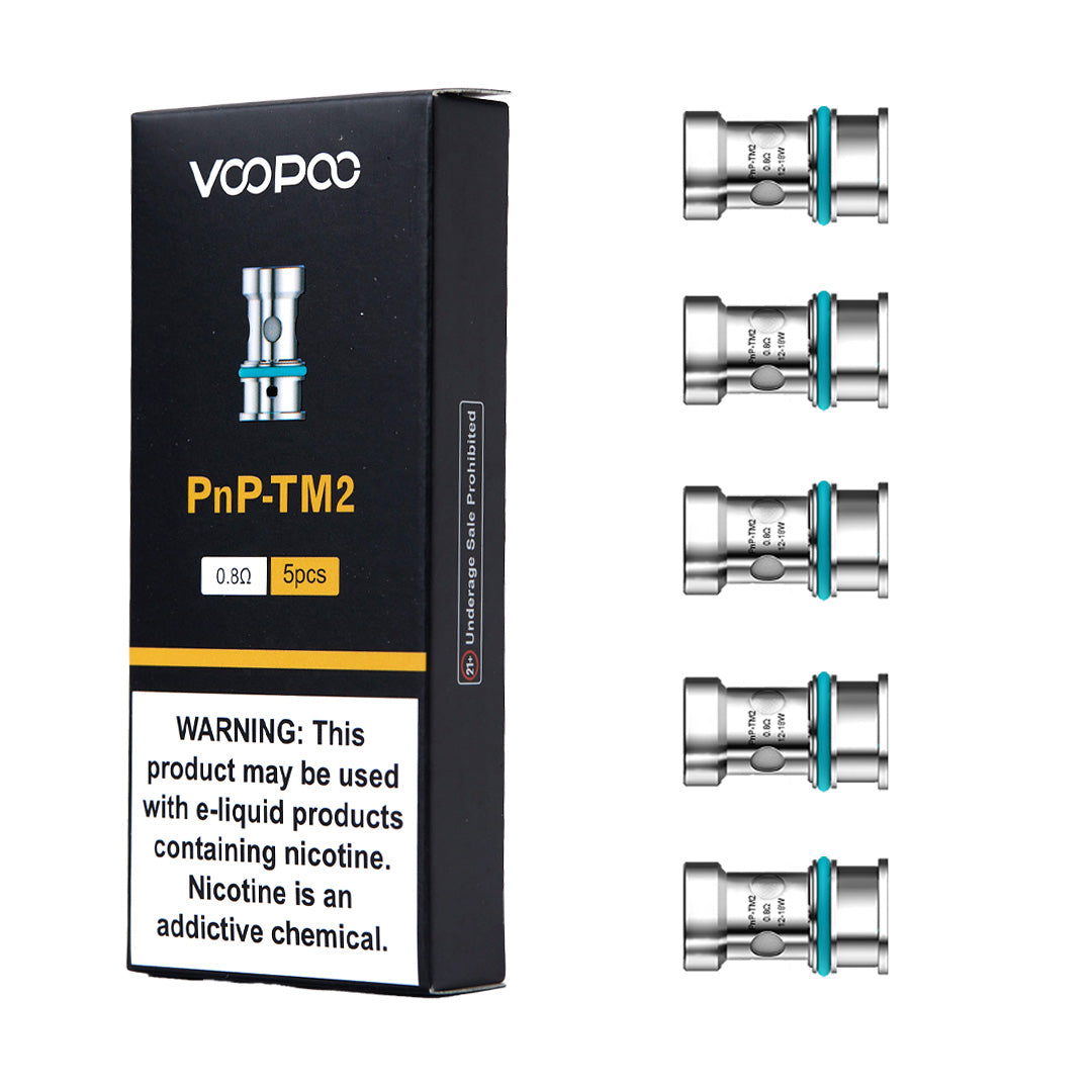 Voopoo PnP Mesh Coils 5-Pack vape replacement coils on a white background