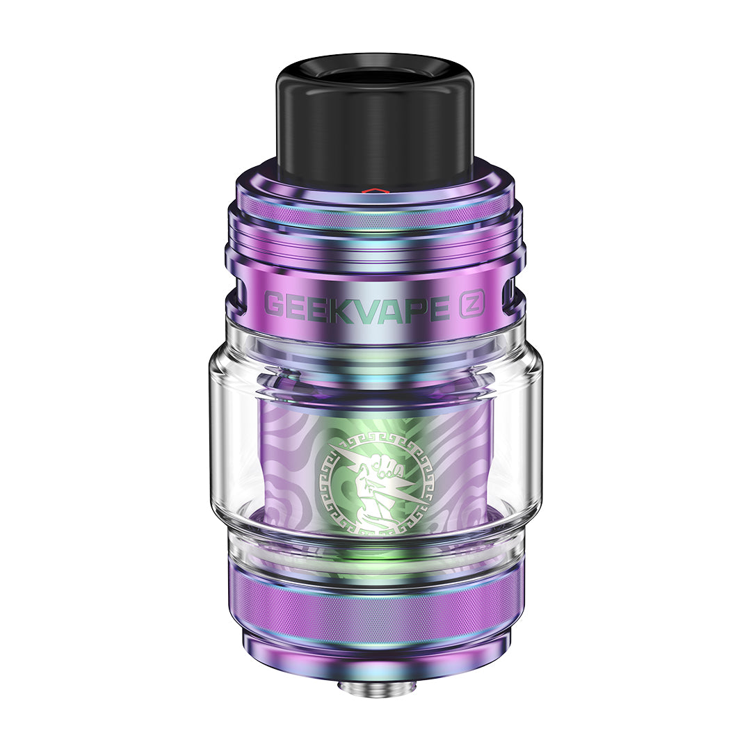 Geekvape device with a colorful gradient on a white background