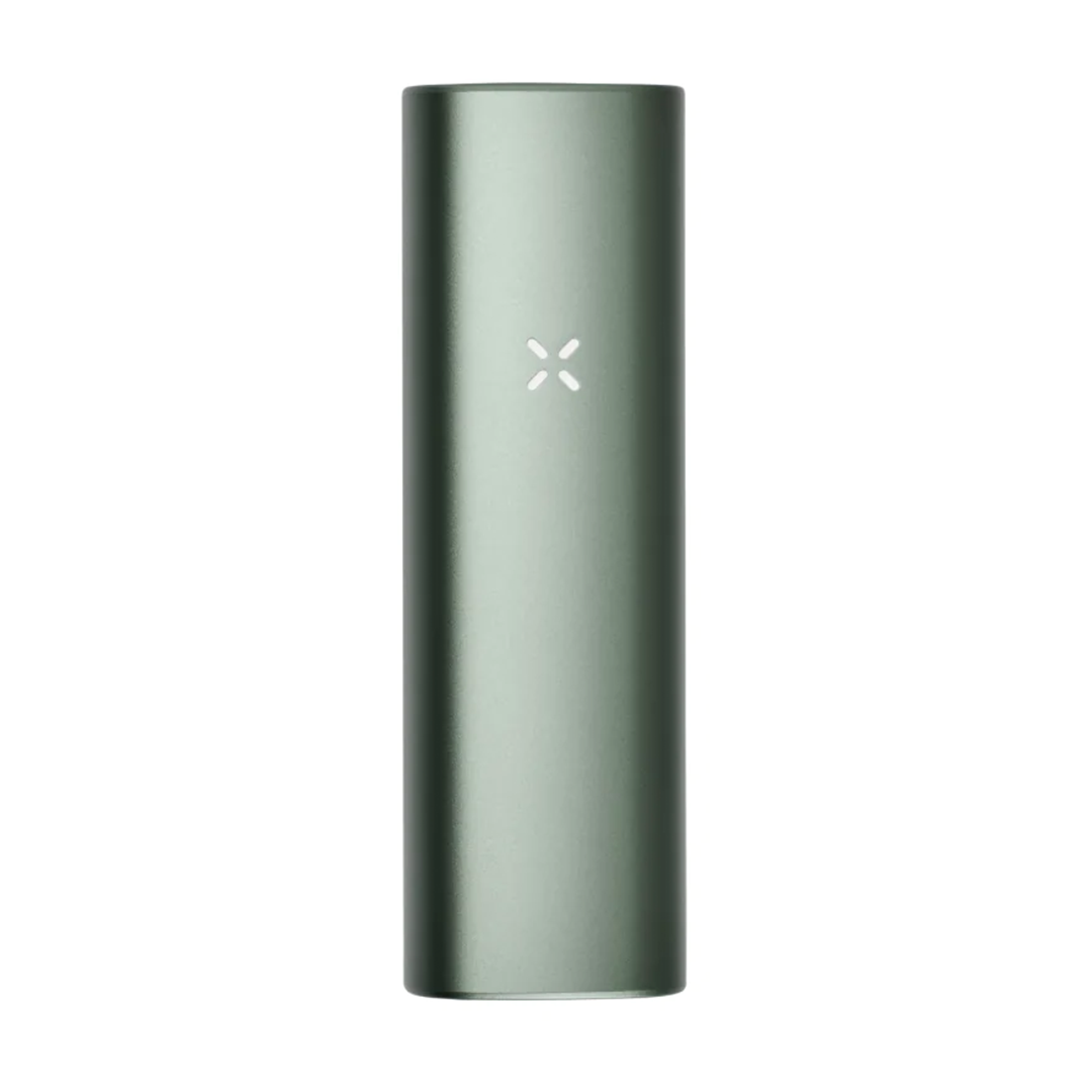 Pax Plus portable vaporizer device and packaging on a white background

