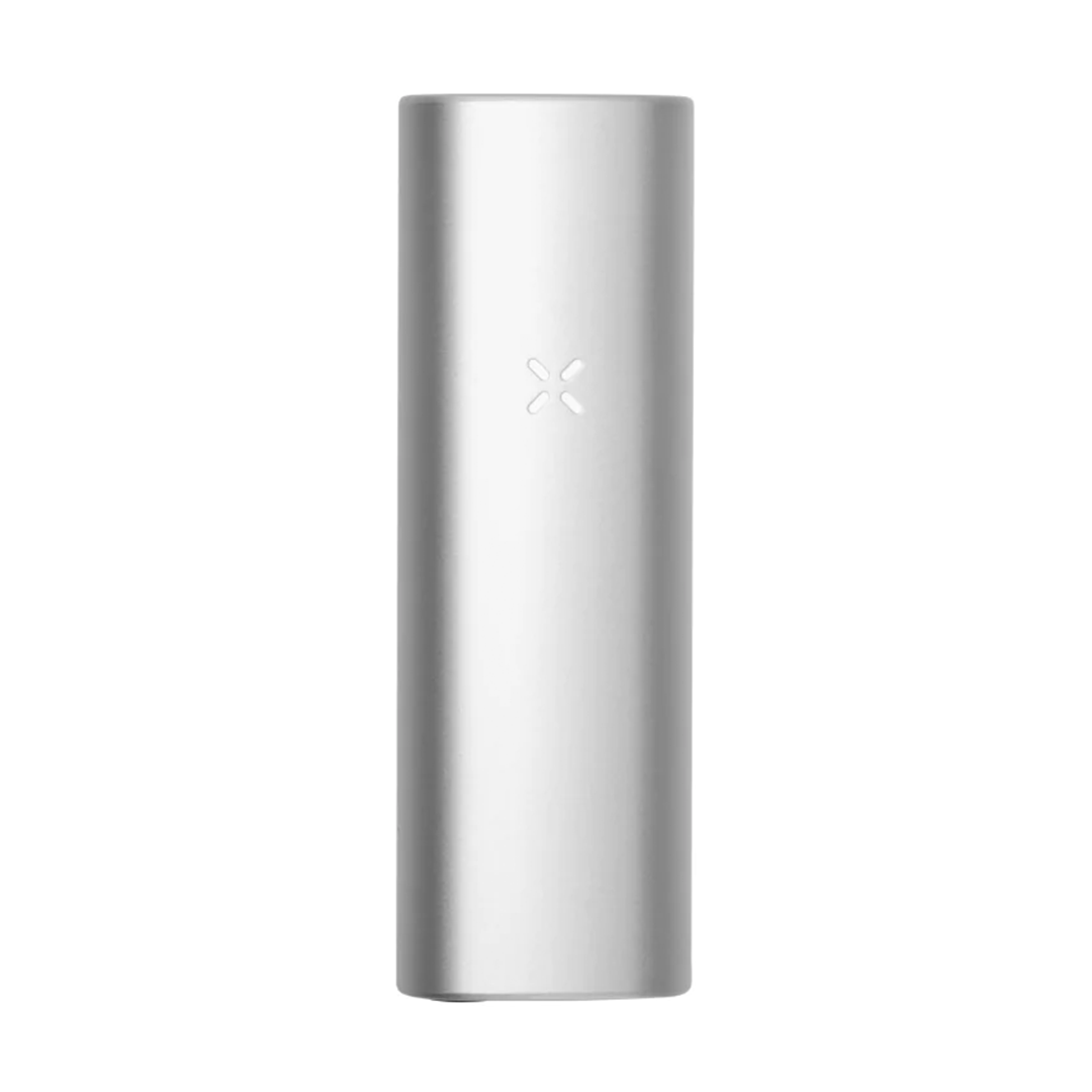 Pax Mini ultra-portable dry herb vaporizer device and packaging on a white background

