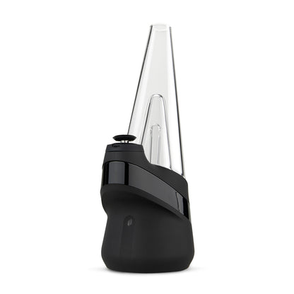 New Puffco Peak updated smart dab rig vaporizer device and packaging on a white background
