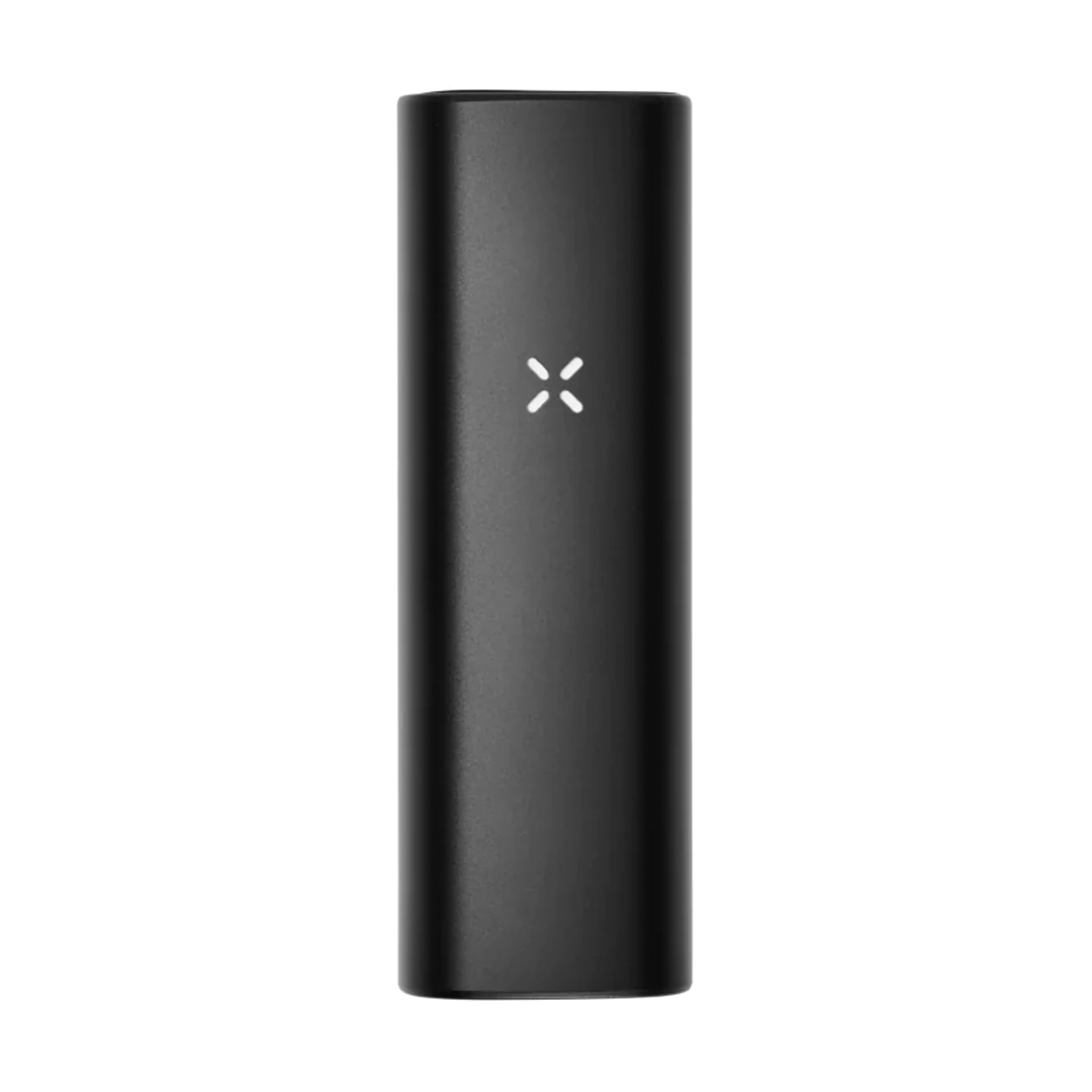 Pax Mini ultra-portable dry herb vaporizer device and packaging on a white background
