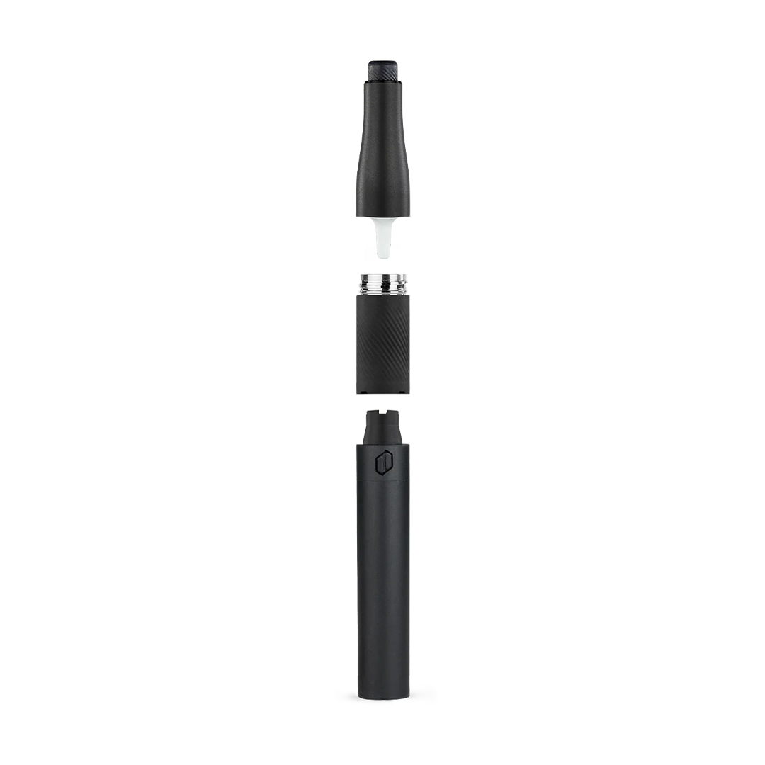 New Puffco Plus portable concentrate vaporizer pen and packaging on a white background
