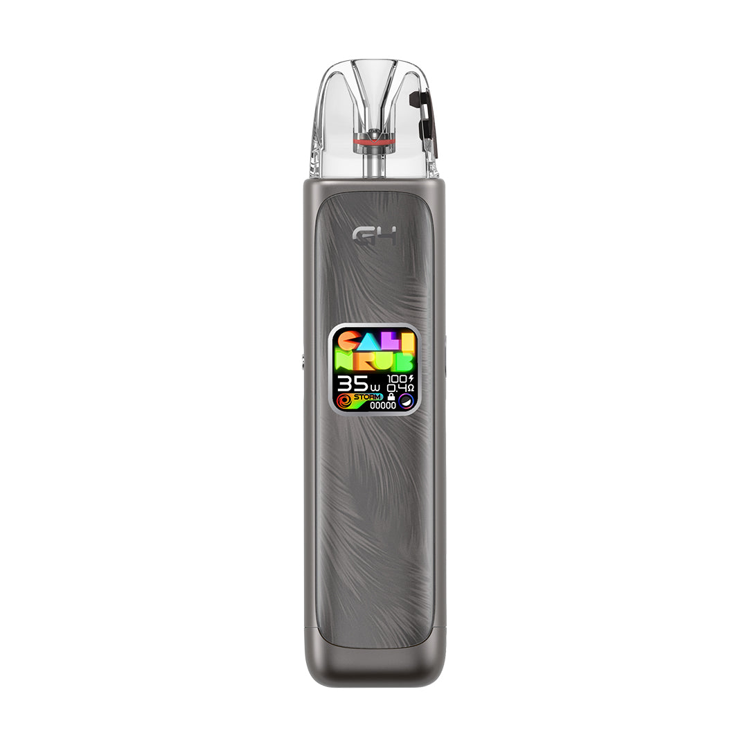 Uwell Caliburn G4 pod system device and packaging on a white background
