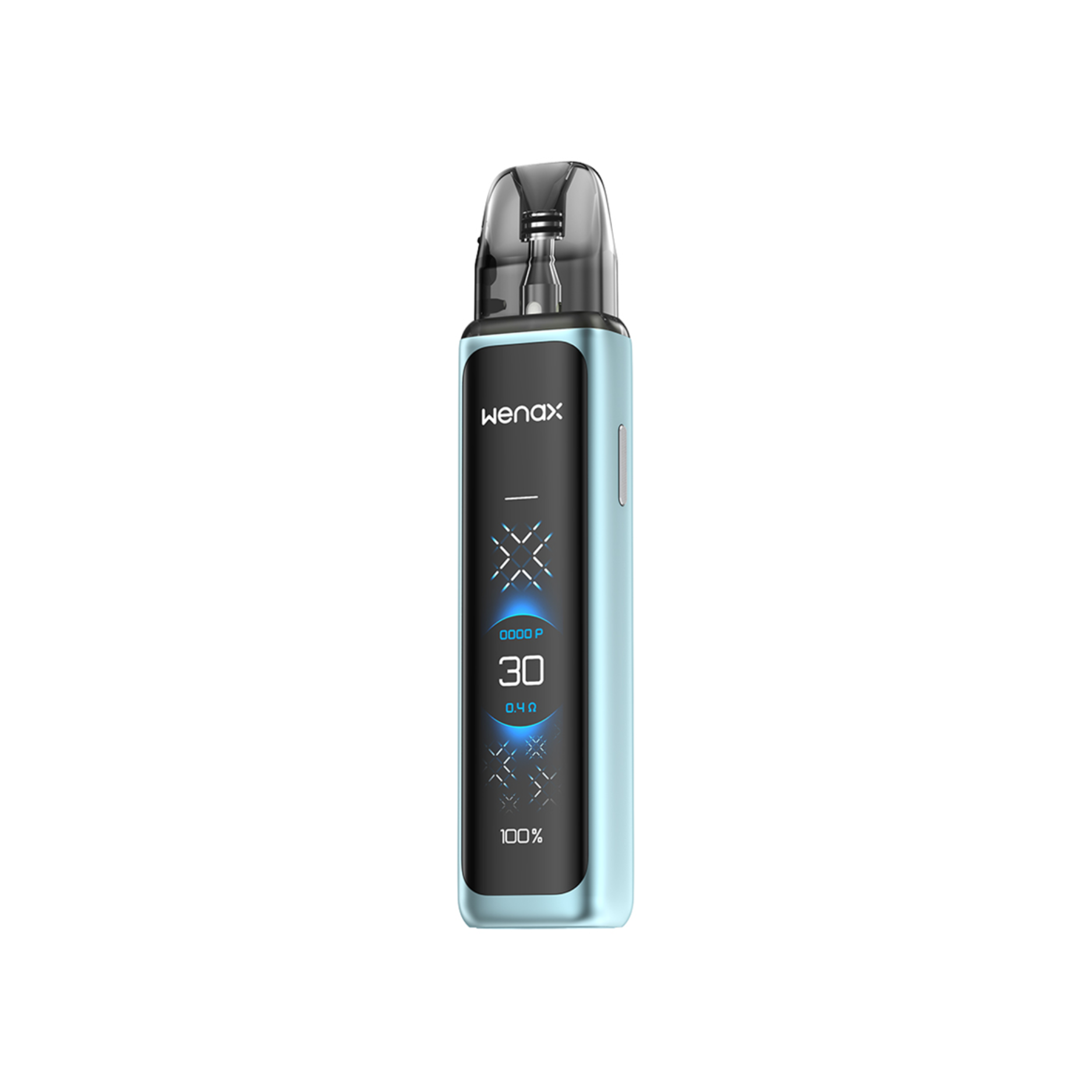 Vaping device with 'Heno' branding on a white background