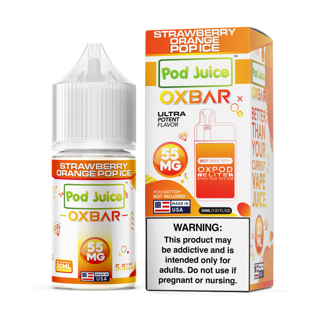 Strawberry Orange Pop Ice