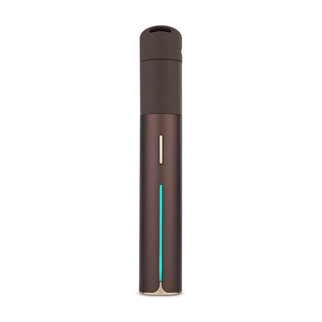 Puffco Pivot e-rig vaporizer with glass bubbler and accessories on a white background