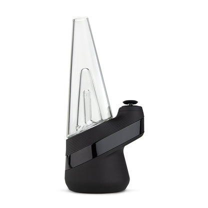 New Puffco Peak updated smart dab rig vaporizer device and packaging on a white background
