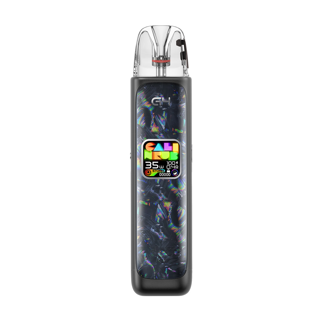 Uwell Caliburn G4 pod system device and packaging on a white background
